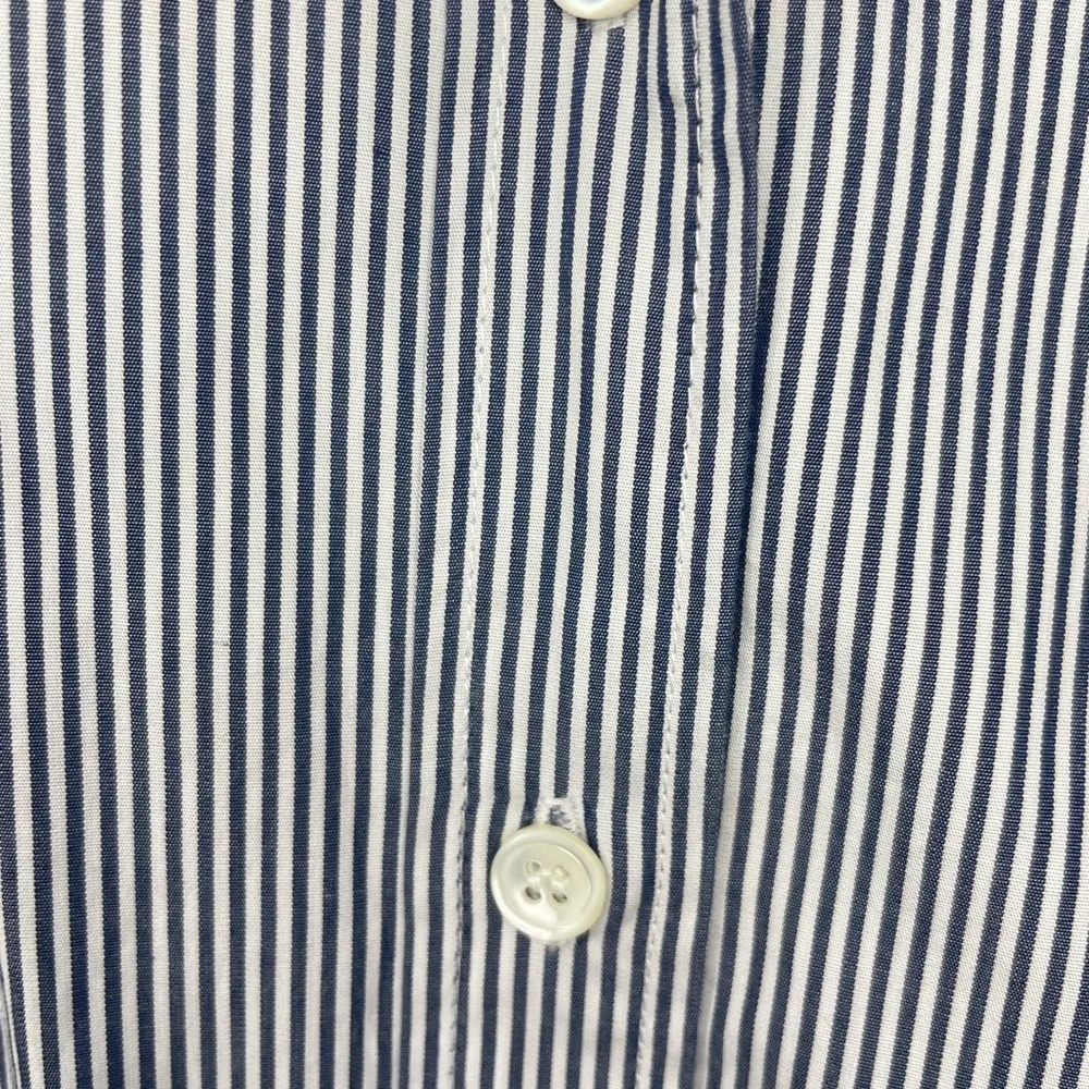 J.Crew women gray striped long sleeve button down shirt